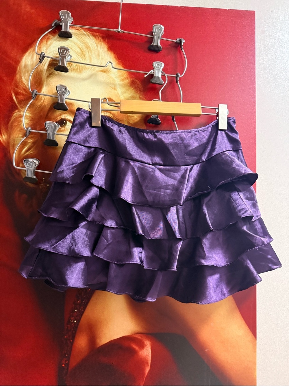 Eclipse Purple Tiered Ruffle Mini Skirt